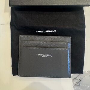 Yves Saint Laurent Charcoal Card Holder